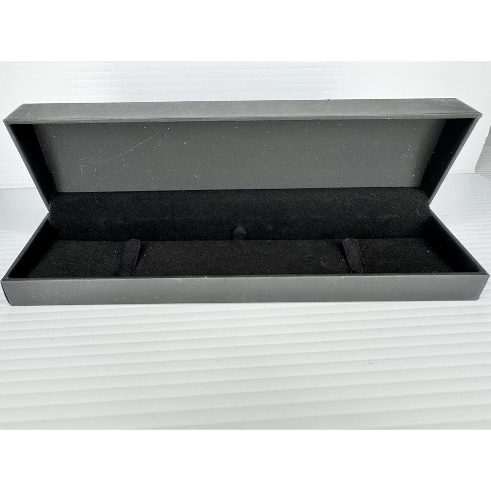 KAY Black Rectangle Velvet Lined Bracelet Jewelry Box 9x2x2 in 1-Piece